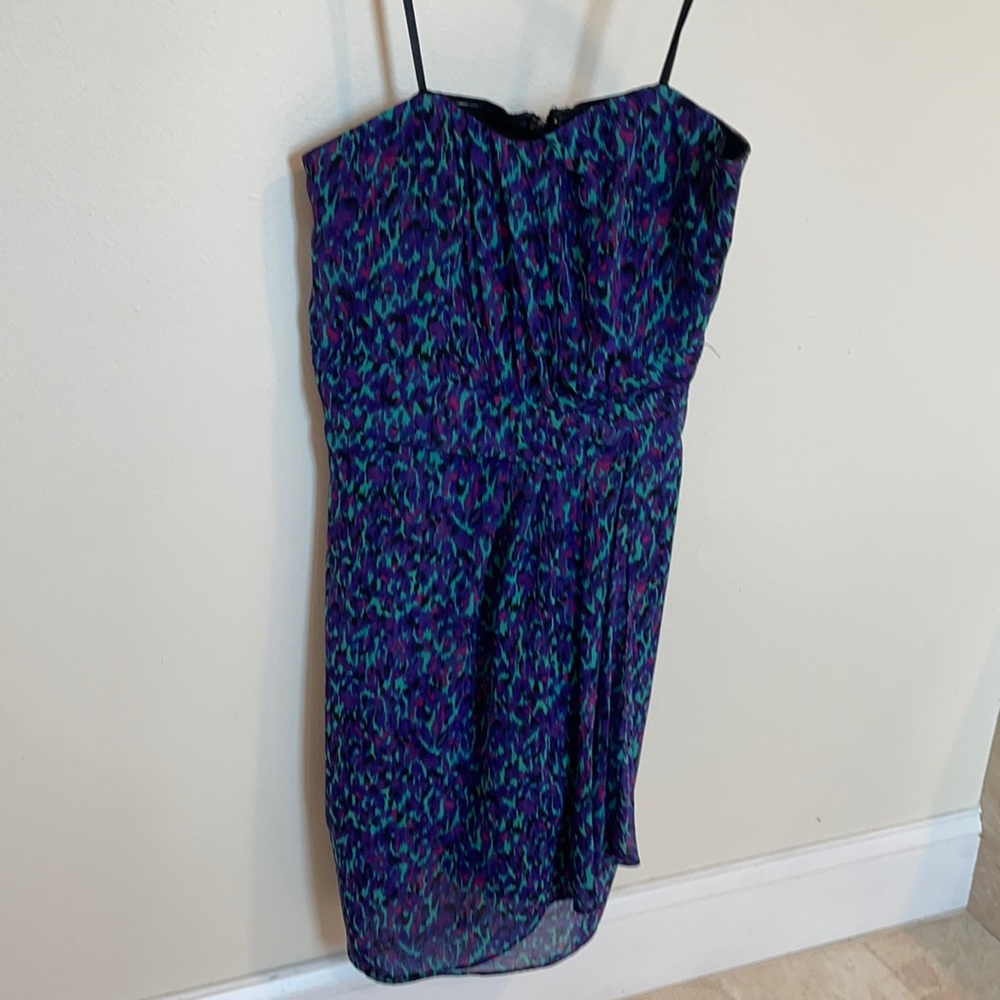 Animal print strapless dress